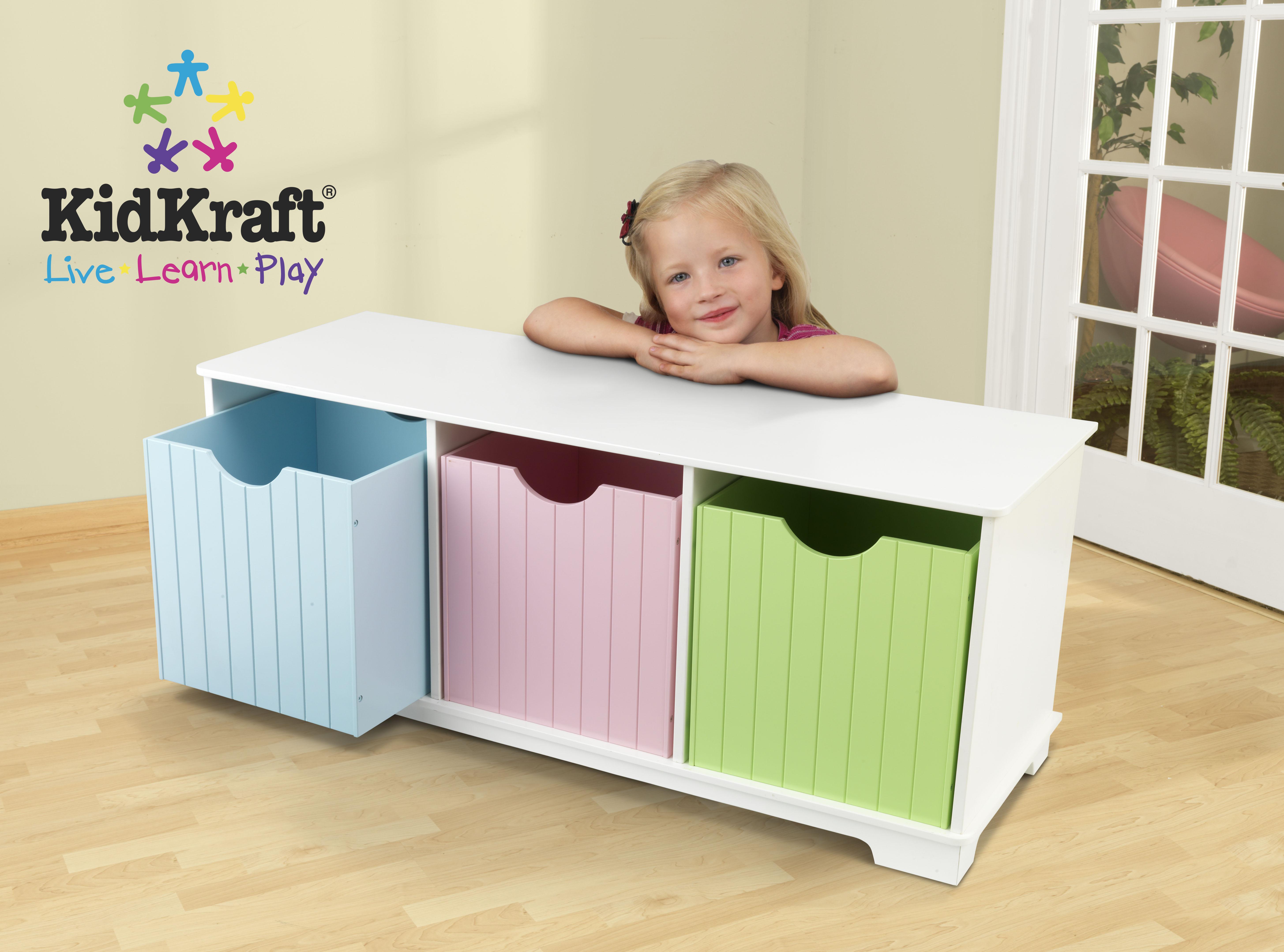 Скамья с ящичками для хранения - Storage Bench Pastel  