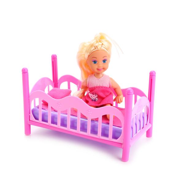 Кукла Hello Kitty - Машенька с кроваткой 12 см  