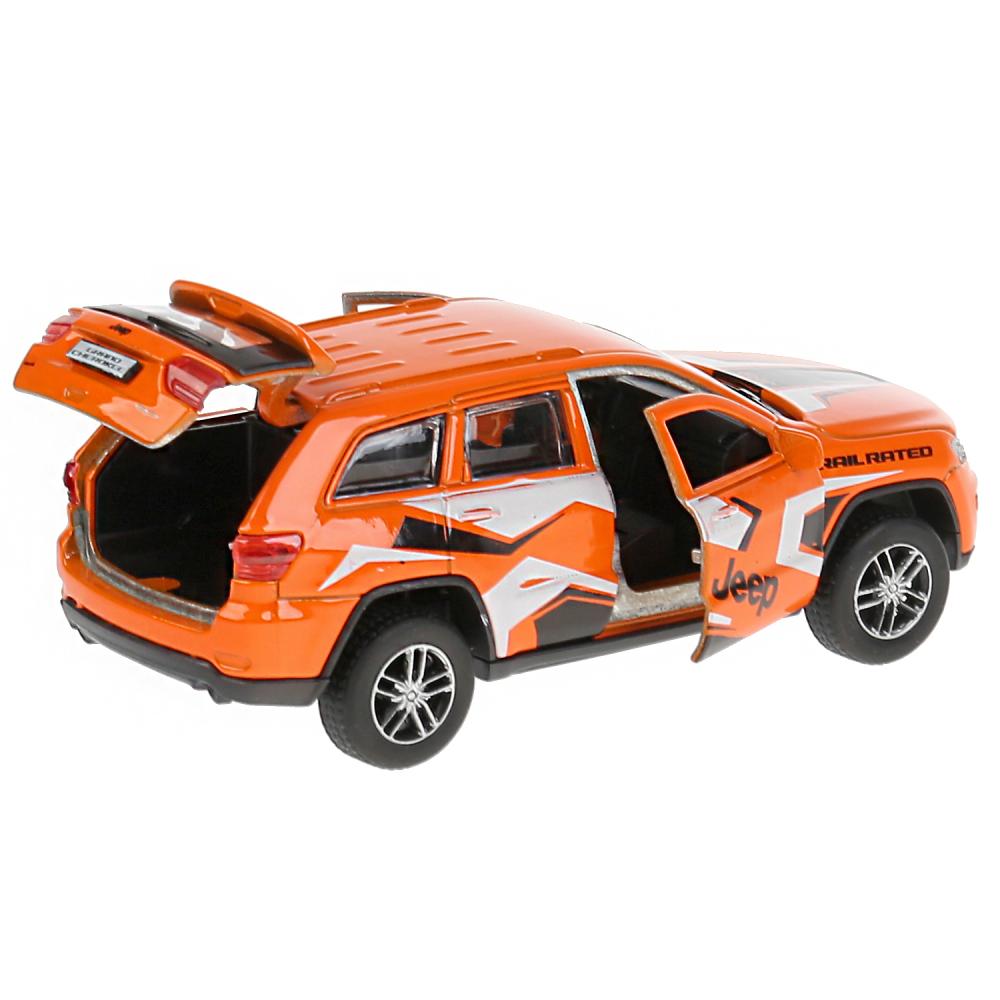 Машина металлическая Jeep Grand Cherokee спорт, инерционная, цвет – оранжевый, 12 см  