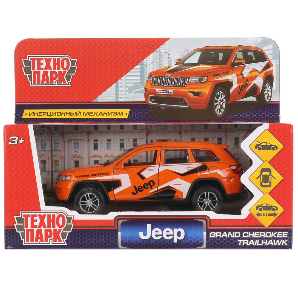 Машина металлическая Jeep Grand Cherokee спорт, инерционная, цвет – оранжевый, 12 см  