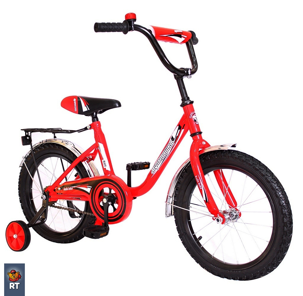 Двухколесный велосипед Мультяшка, диаметр колес 16 дюймов, красный  