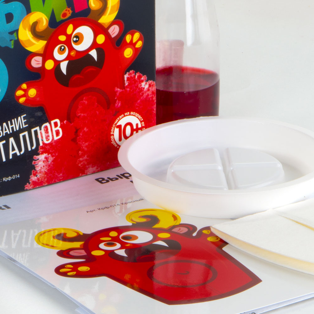 Набор из серии Выращивание кристаллов. Монстрики - Красный монстрик  