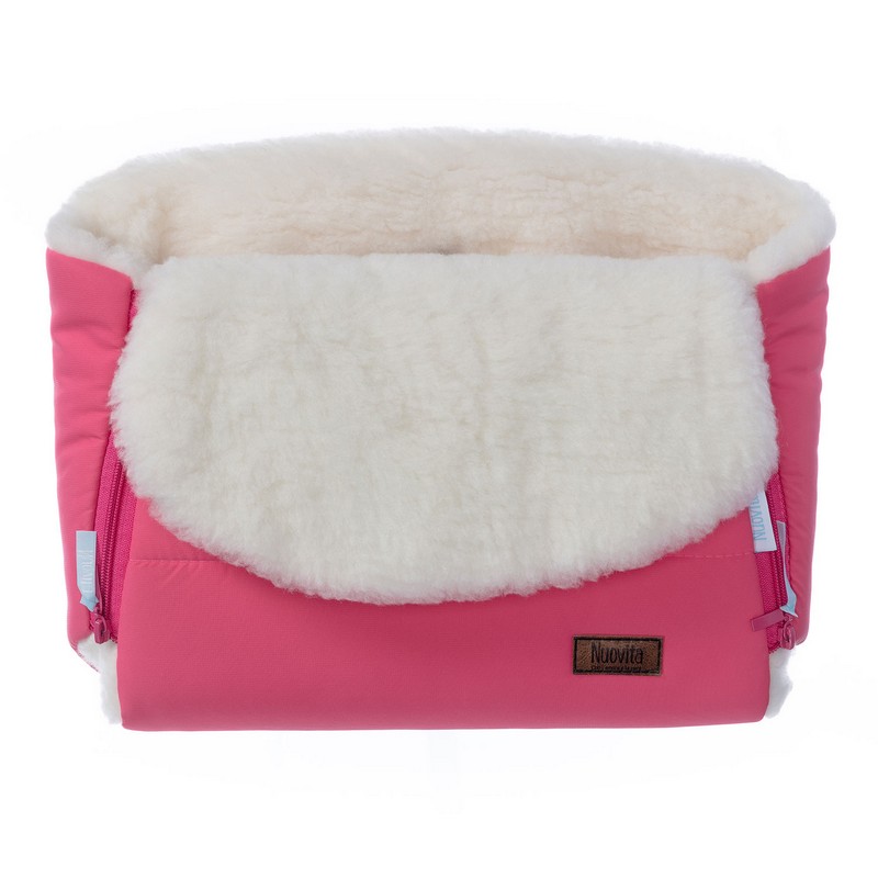 

Муфта меховая для коляски Nuovita Vichingo Bianco Rosa/Розовый