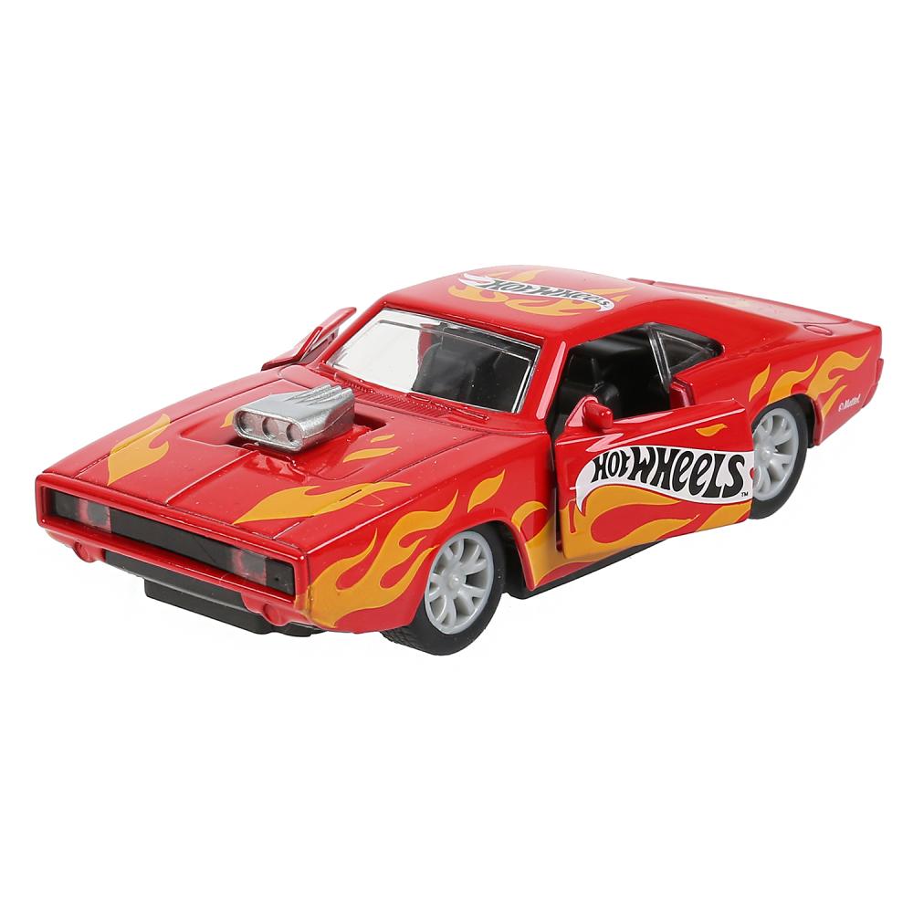 Машина спорткар Hot Wheels 12 см красная со светом и звуком двери открываются металлическая инерционная  