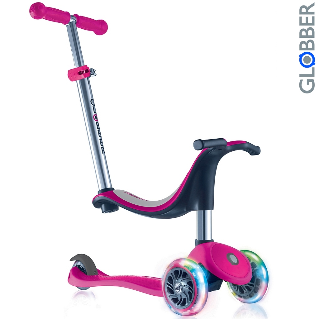 

Самокат 452-110 Globber Evo 4 in 1 со светящимися колесами, цвет - Pink