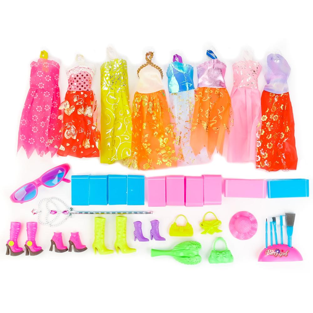 Кукла с набором платьев и аксессуарами, 29 см, разные цвета   