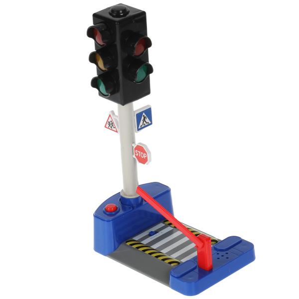 Модель Светофор со знаками свет-звук и дорожные знаки пластиковый  