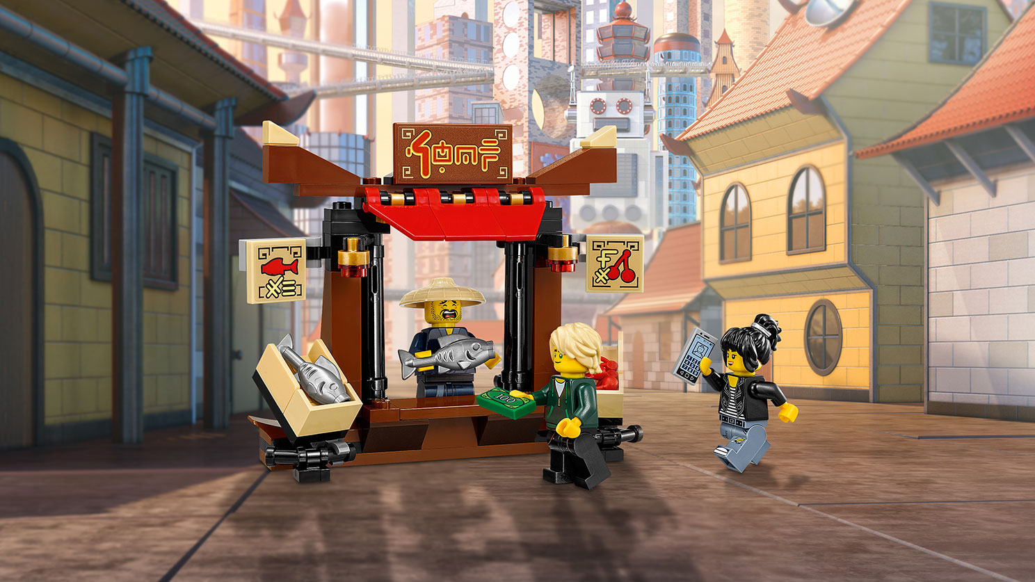 Lego Ninjago. Ограбление киоска в Ниндзяго Сити  