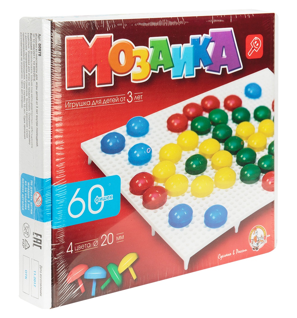 Мозаика, 60 фишек, 4 цвета  