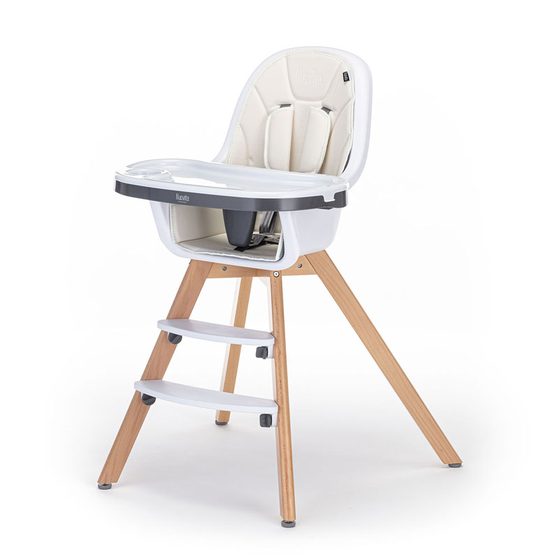 Стульчик для кормления Nuovita Gourmet, Lattiero, Legno/Молочный, Деревянный  