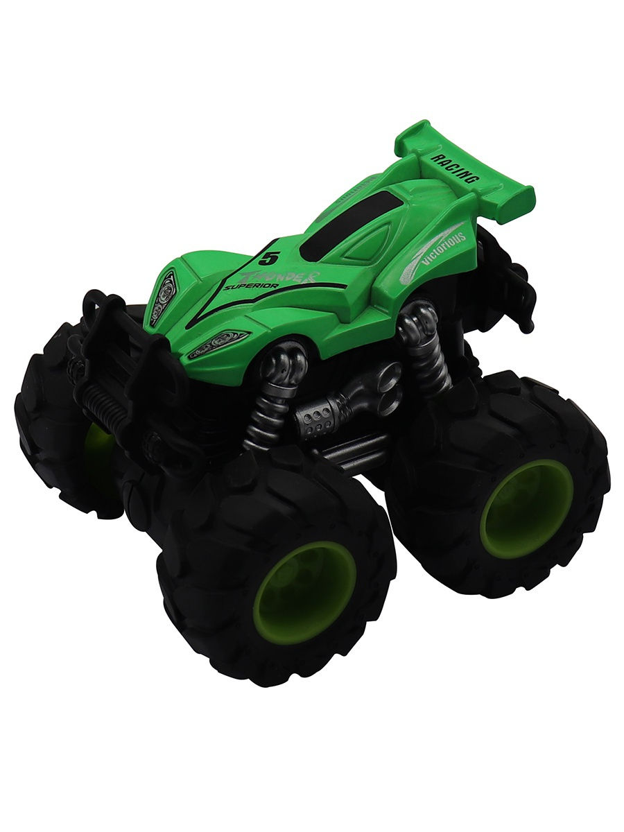 

Машинка гоночная Die-Cast зеленая, 4*4, фрикционная, двойной реверс