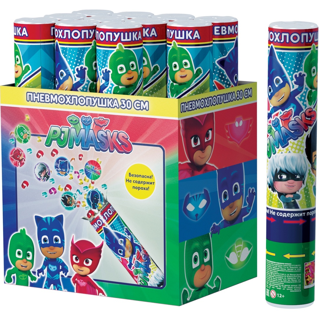 

Хлопушка - PJ Masks, конфетти с героями, 30 см