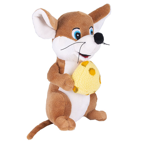 Игрушка мягкая Мышь с кусочком сыра, 18 см.  