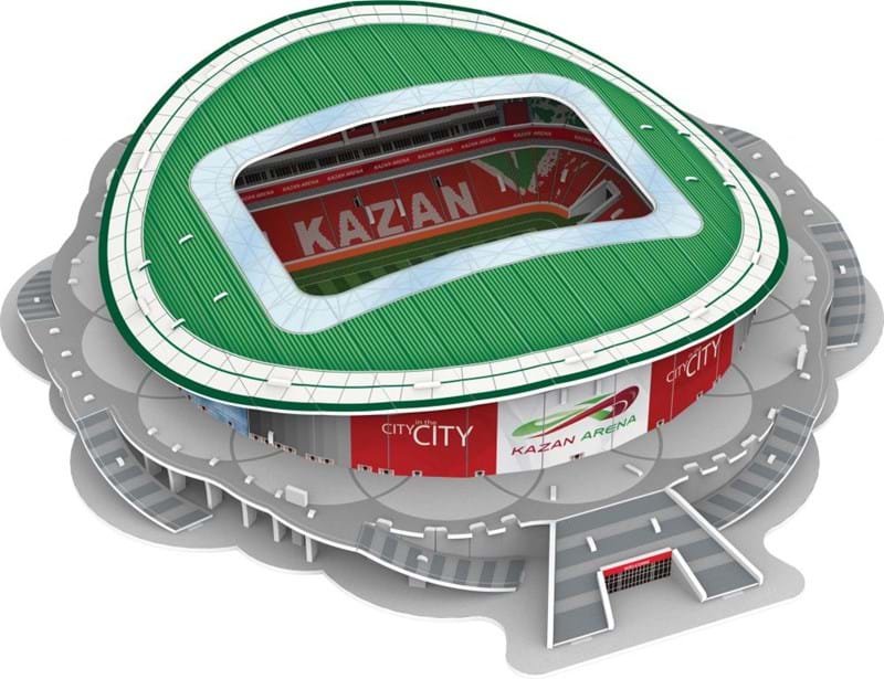 Сборный 3D пазл из пенокартона – стадион Казань Арена  