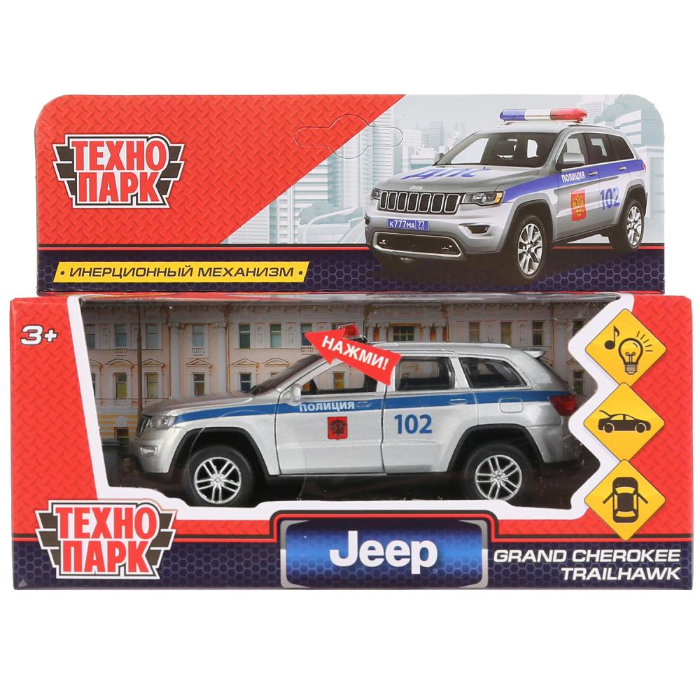 Инерционный металлический Jeep Grand Cherokee – Полиция, 12 см, цвет серебро  