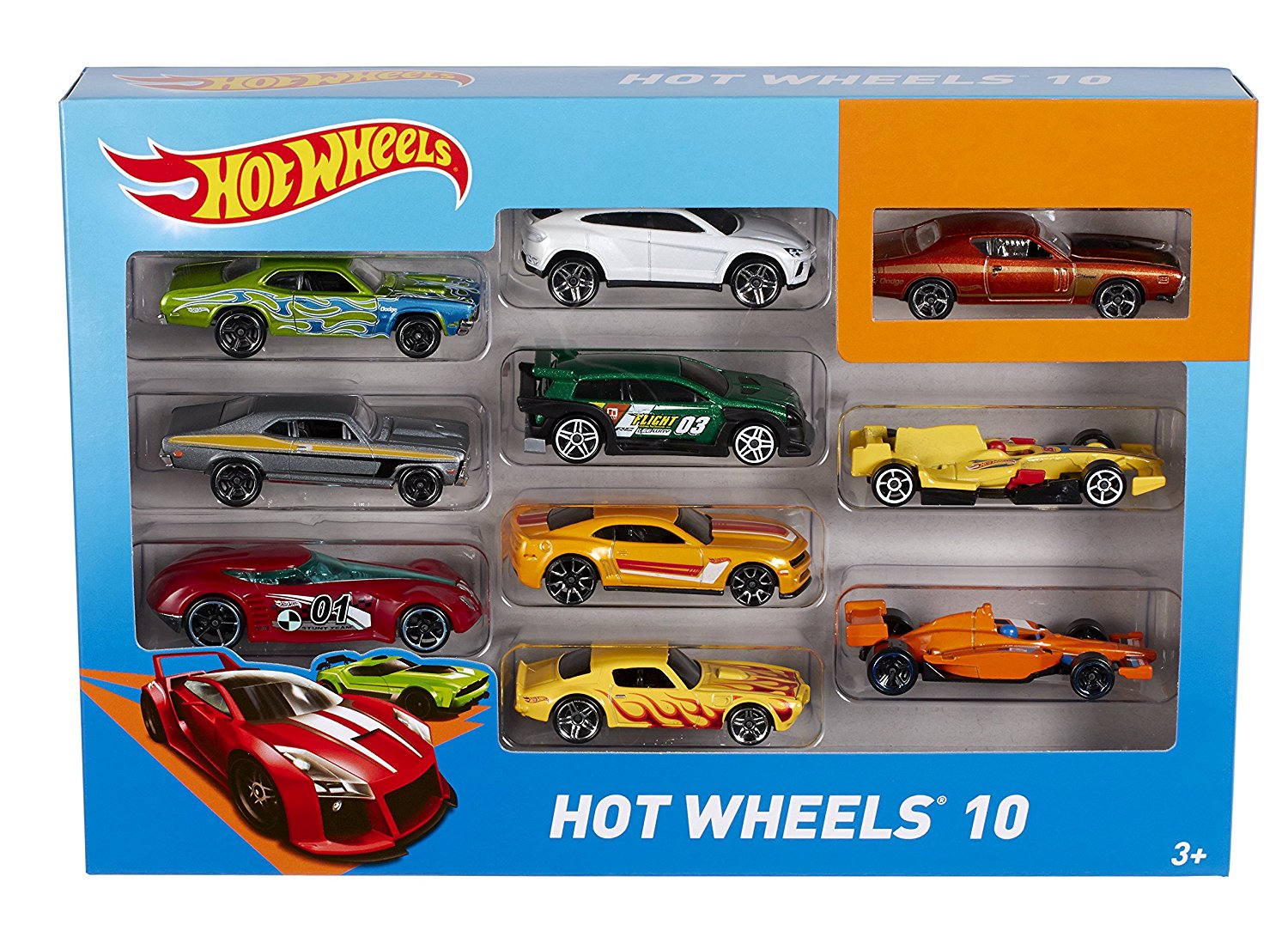 Hot Wheels. Подарочный набор из 10-ти машинок  