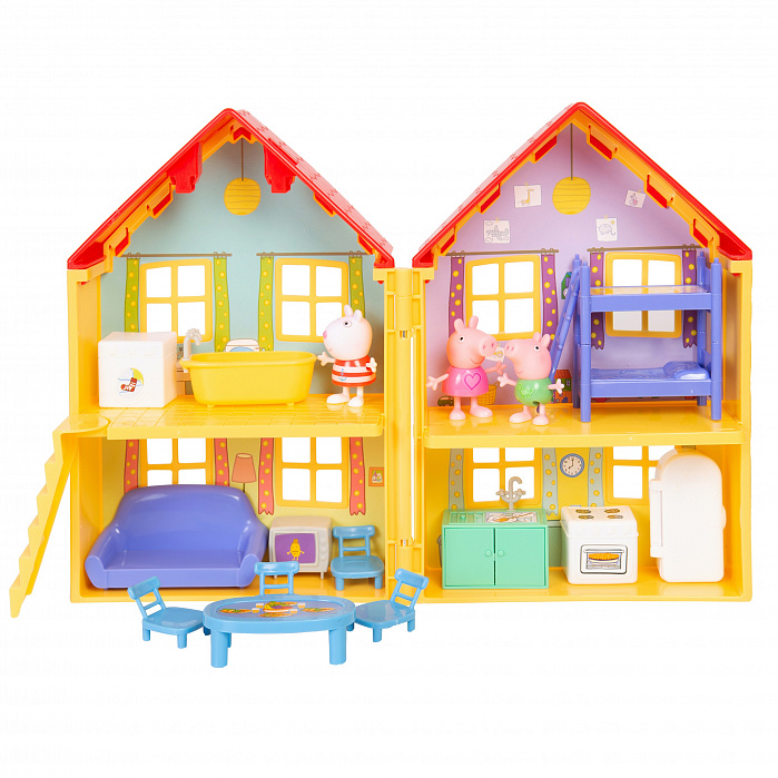 

Игровой набор Peppa Pig – Особняк семьи Пеппы с 3 фигурками, 18 предметов