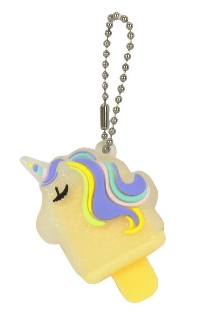 

Бальзам для губ Ice-cream Unicorn с нежным ароматом ванили 1,2 г, с подвеской-цепочкой, коробочка