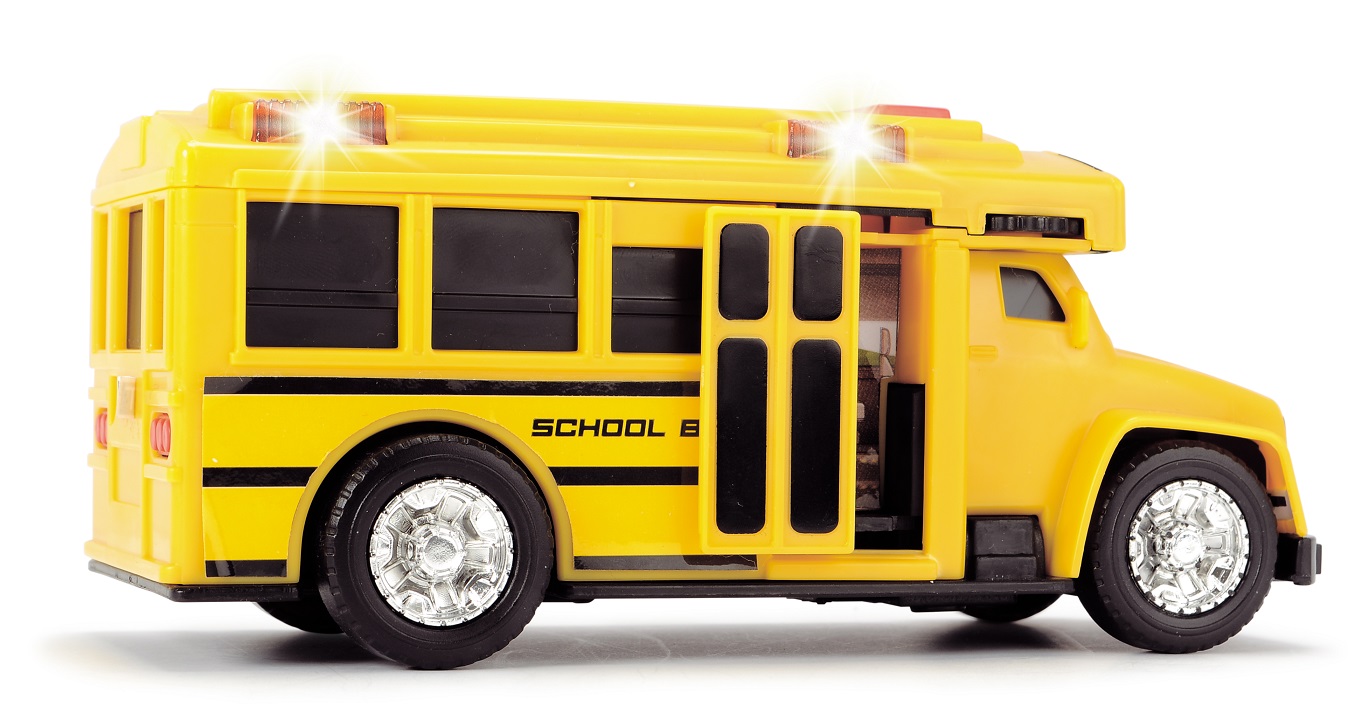 Школьный автобус со светом и звуком, 15 см.  