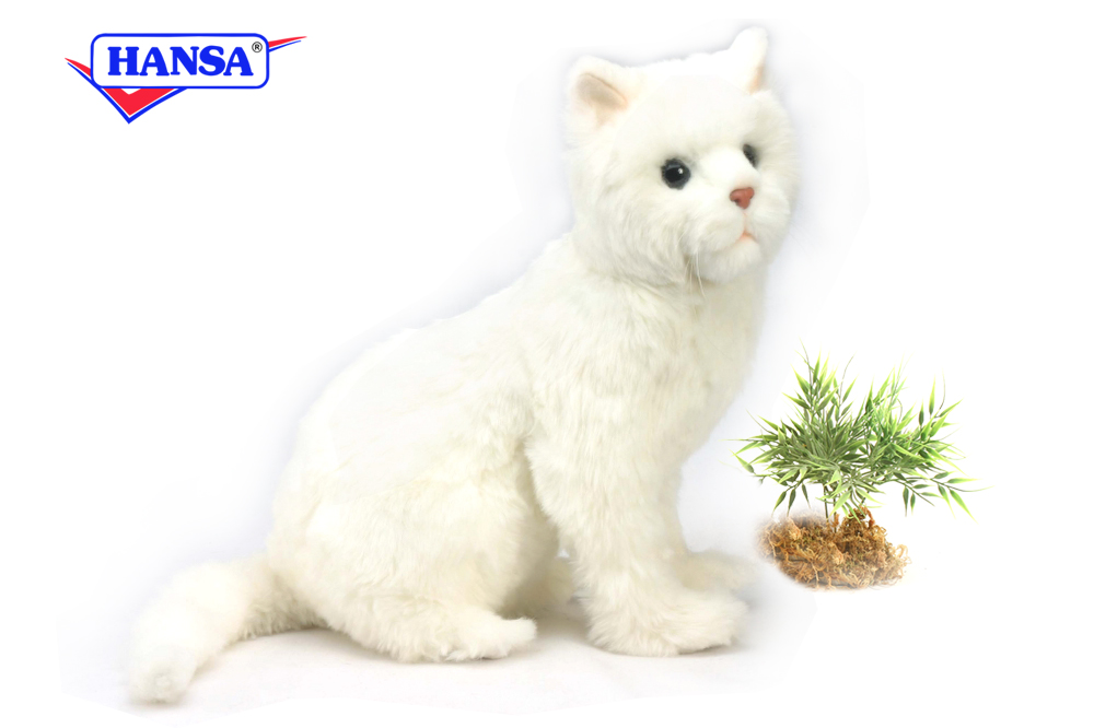 

Мягкая игрушка - Кот белый, 37 см.
