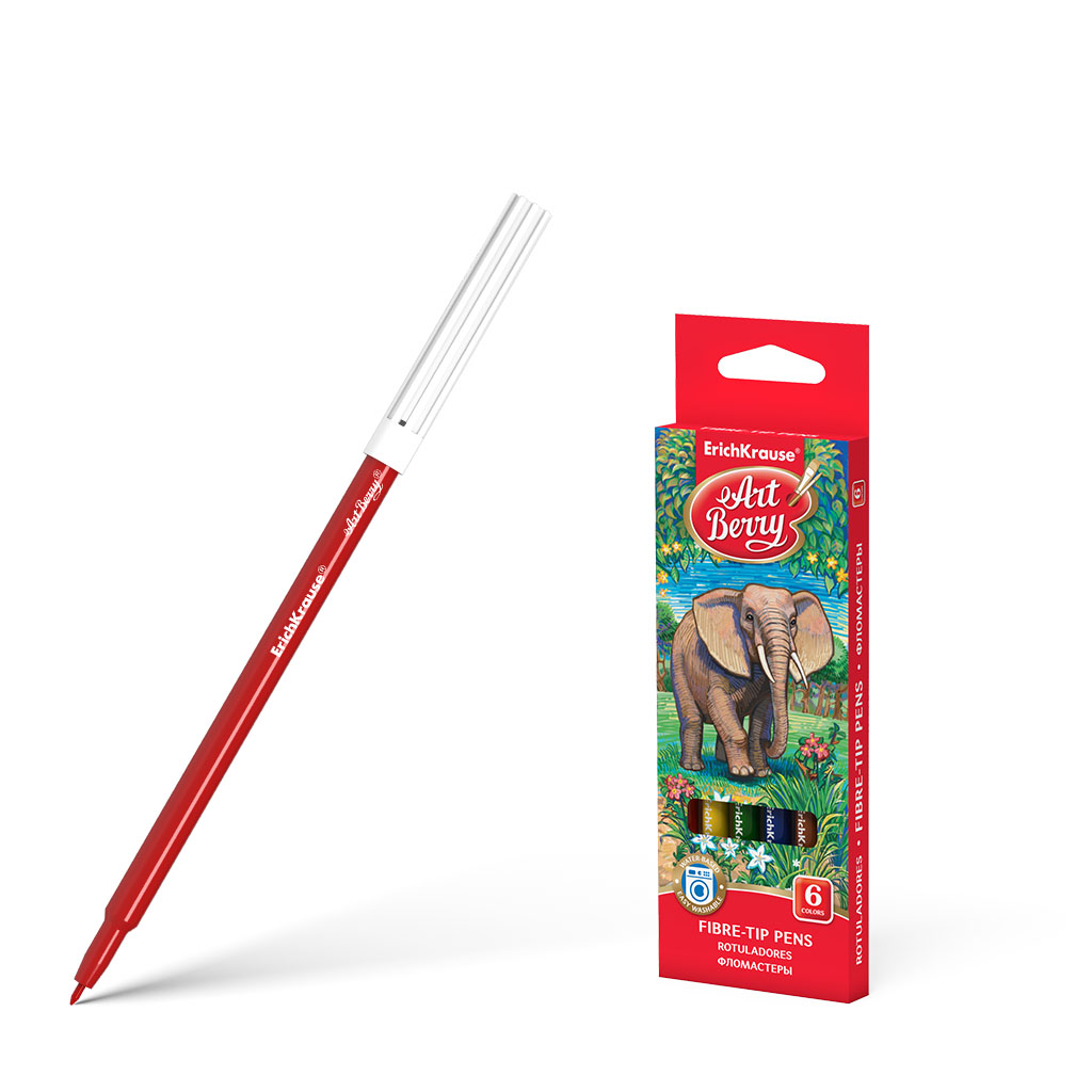 

Фломастеры ArtBerry - Easy Washable, 6 цветов