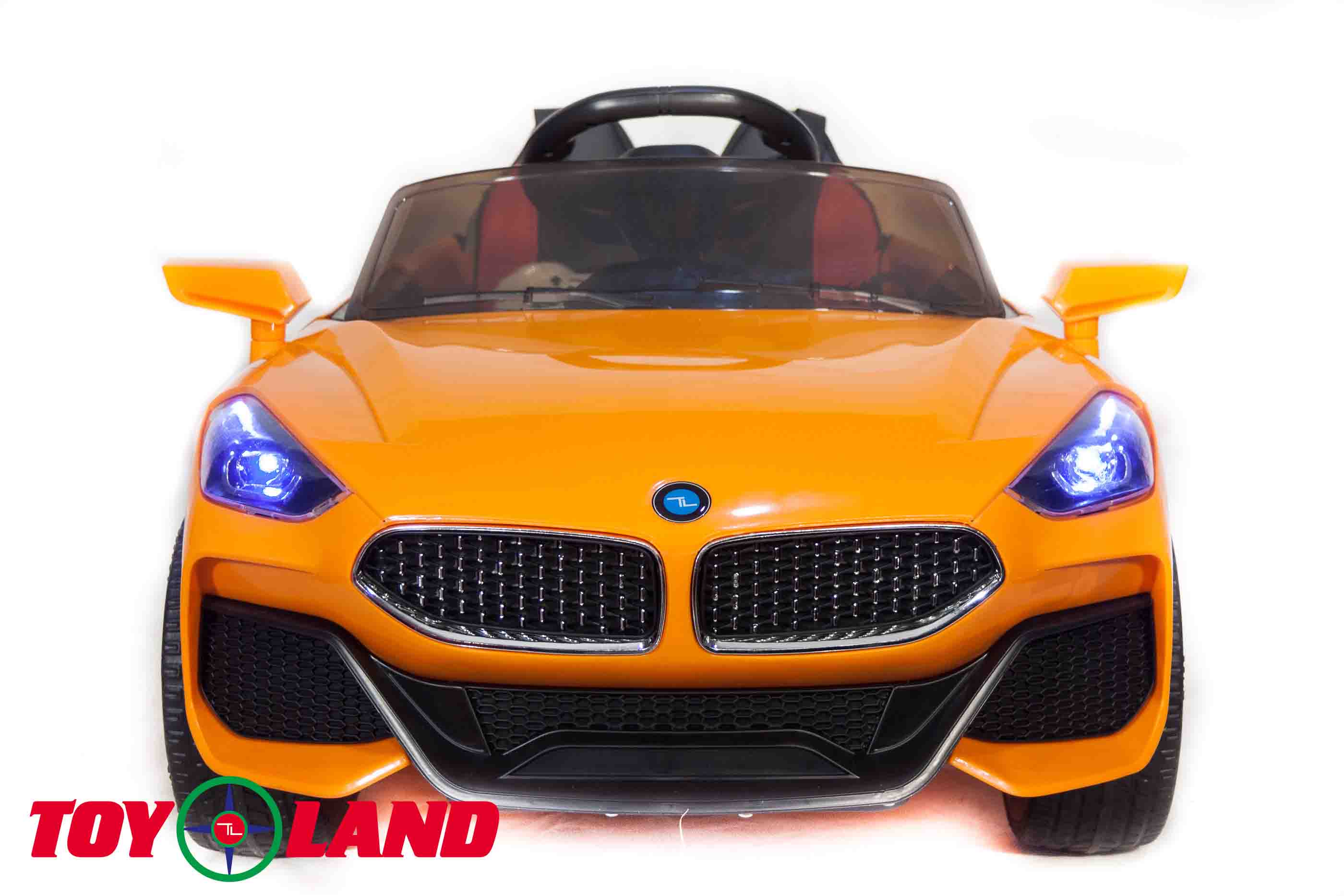Электромобиль BMW спорт YBG5758, оранжевый, свет и звук  