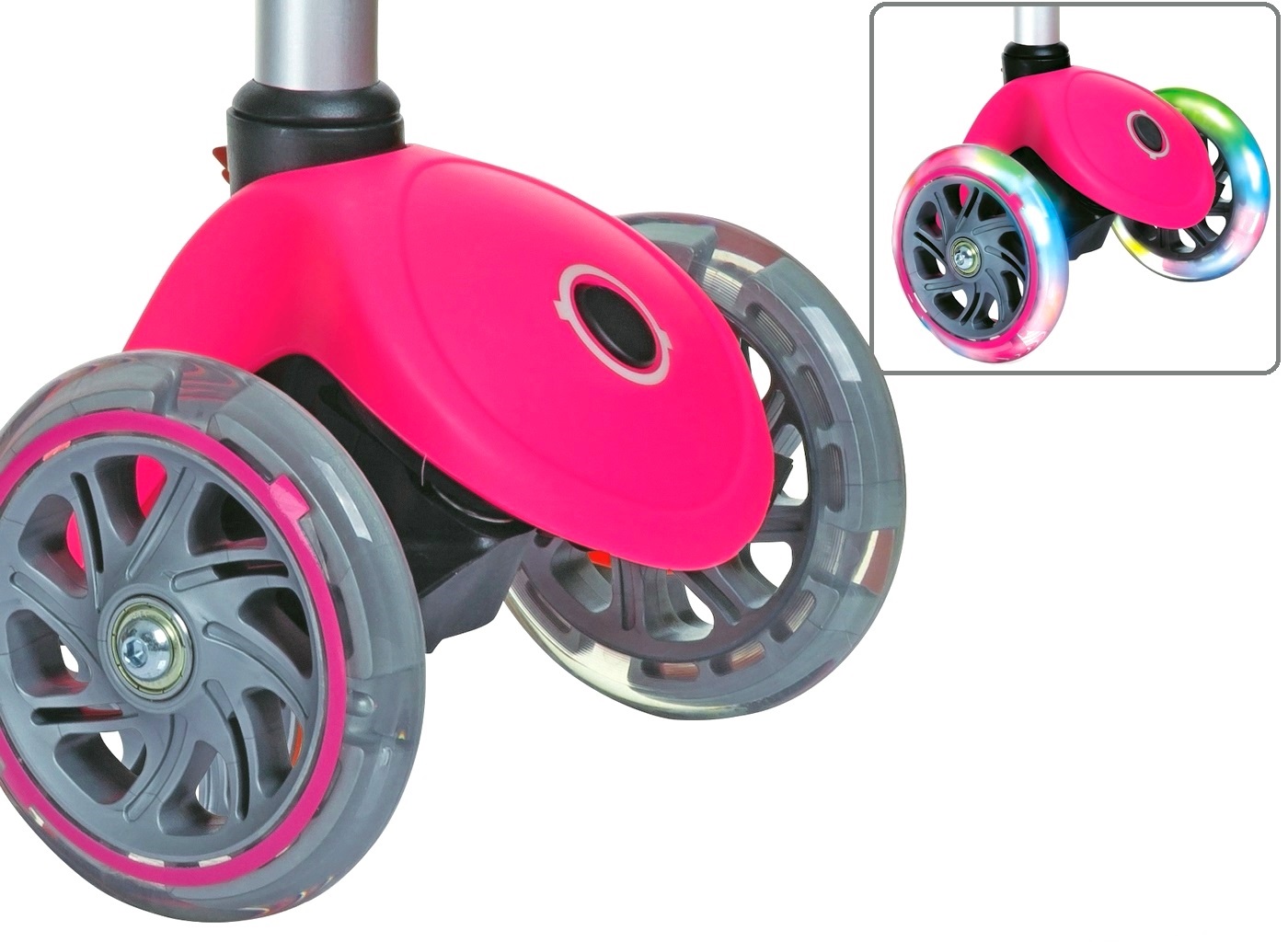 Самокат Evo 5 в 1 с 3 светящимися колесами, Pink  
