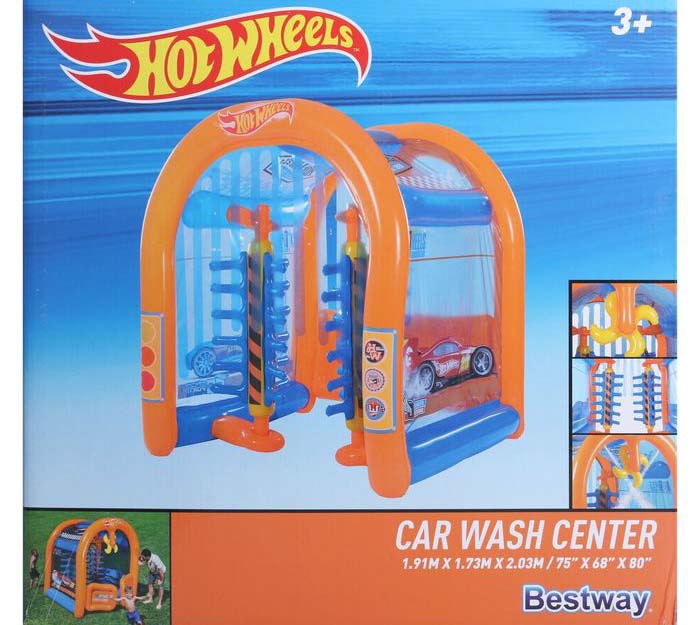 Надувной игровой центр – Автомойка с брызгалкой Hot Wheels, 153 х 131 х 150 см  