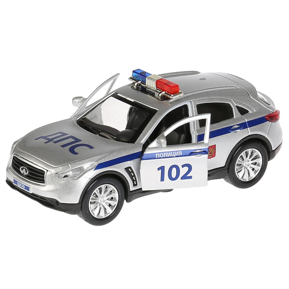 Машина металлическая Infiniti Qx70 Полиция, 12 см., открываются двери, инерционная  