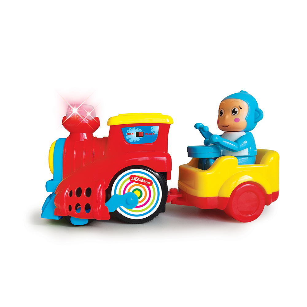 

Игрушка - Веселый паровозик со звуком и светом, красный