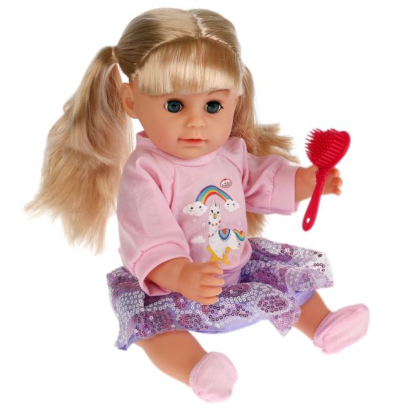 Интерактивная функциональная кукла Анфиса 40 см  Барбарики озвучена моргает боится щекотки 4 аксессуара  