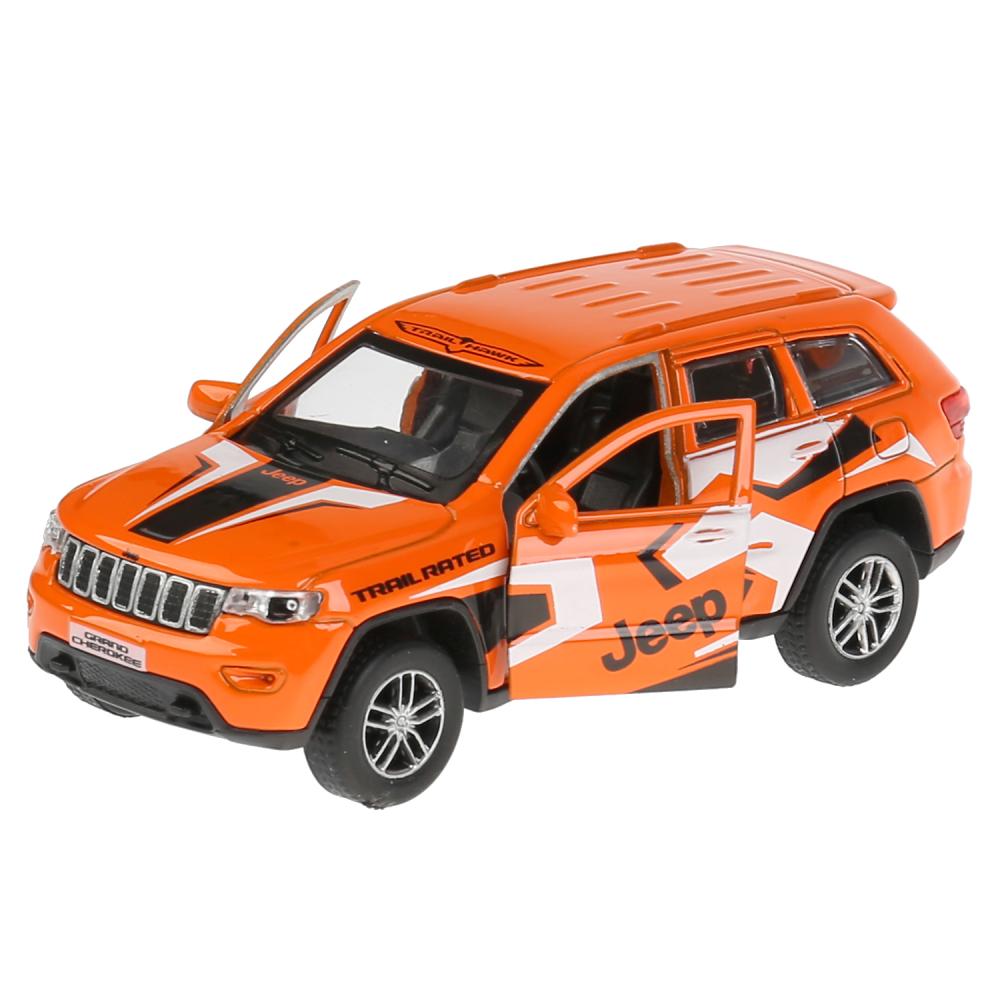 Машина металлическая Jeep Grand Cherokee спорт, инерционная, цвет – оранжевый, 12 см  