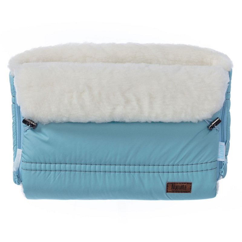 

Муфта меховая для коляски Nuovita Alpino Bianco Blu/Голубой