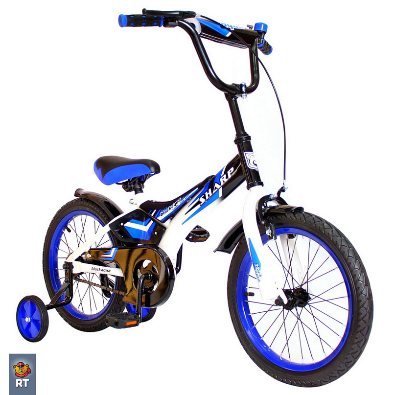 Велосипед 2-х колесный BA Sharp, синий, диаметр колес 14 дюйм, 1 скорость  