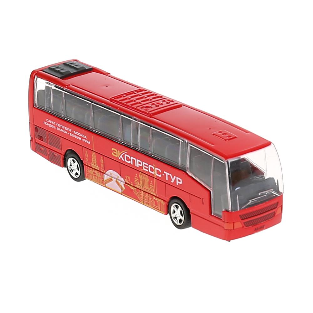 Модель - Рейсовый автобус, длина 16 см, свет-звук, инерционный механизм  