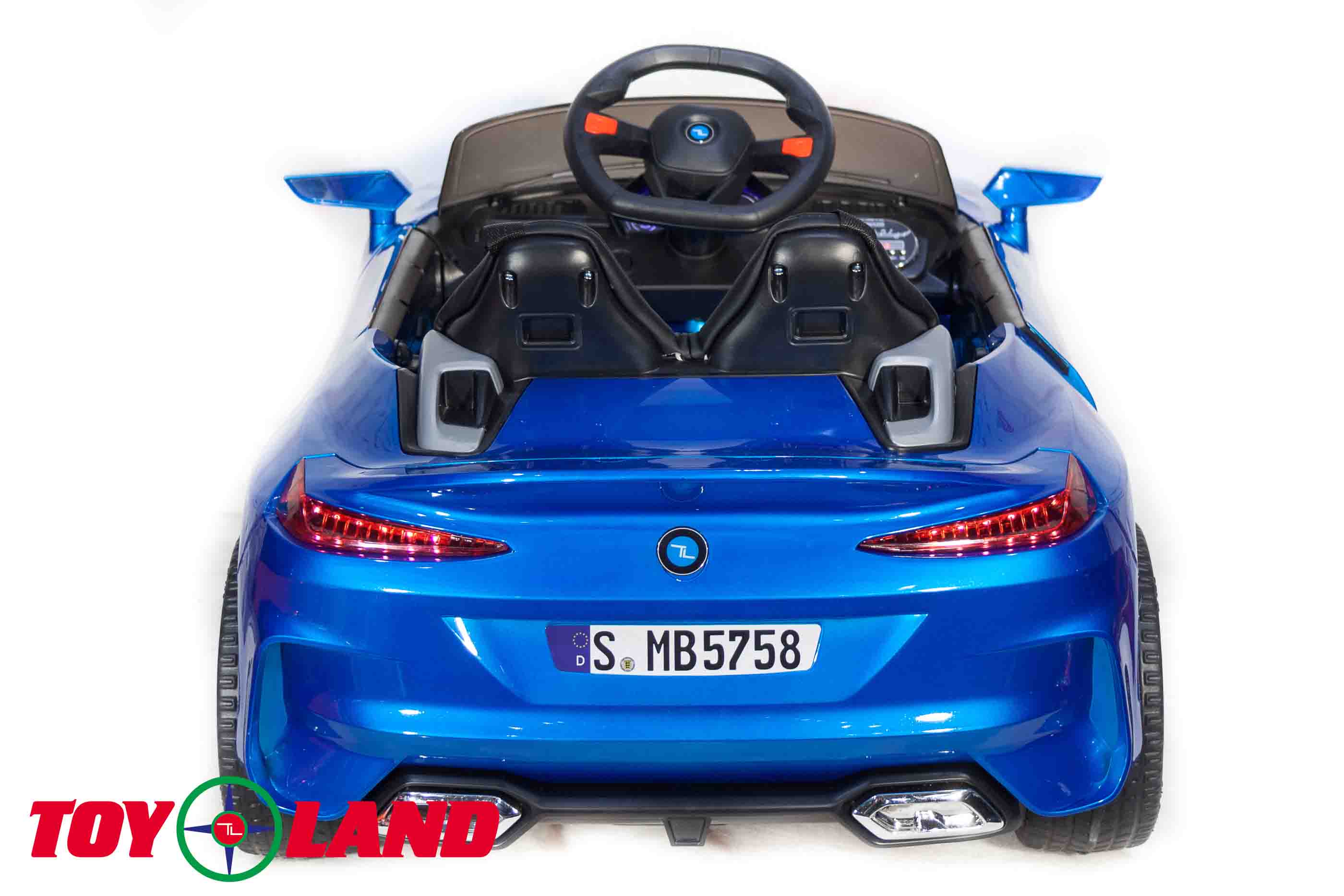 Электромобиль BMW спорт YBG5758, синий краска, свет и звук  