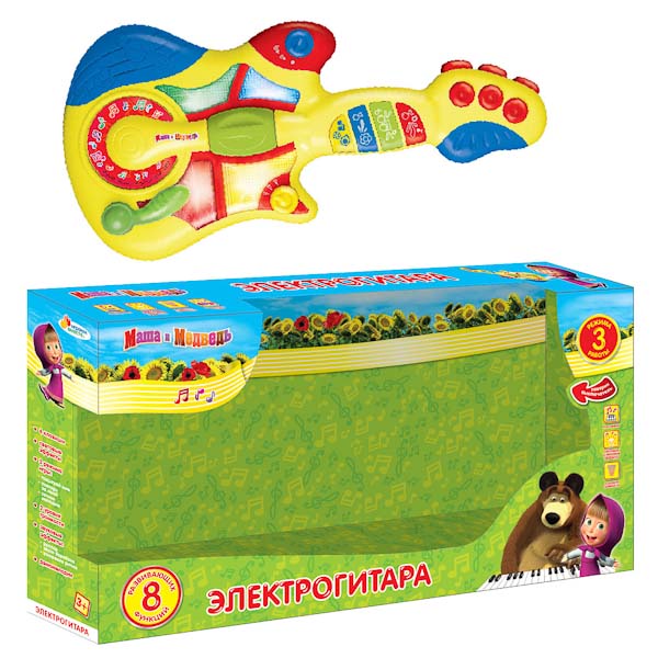 

Электрогитара «Маша и медведь», световые эффекты, 5 песен