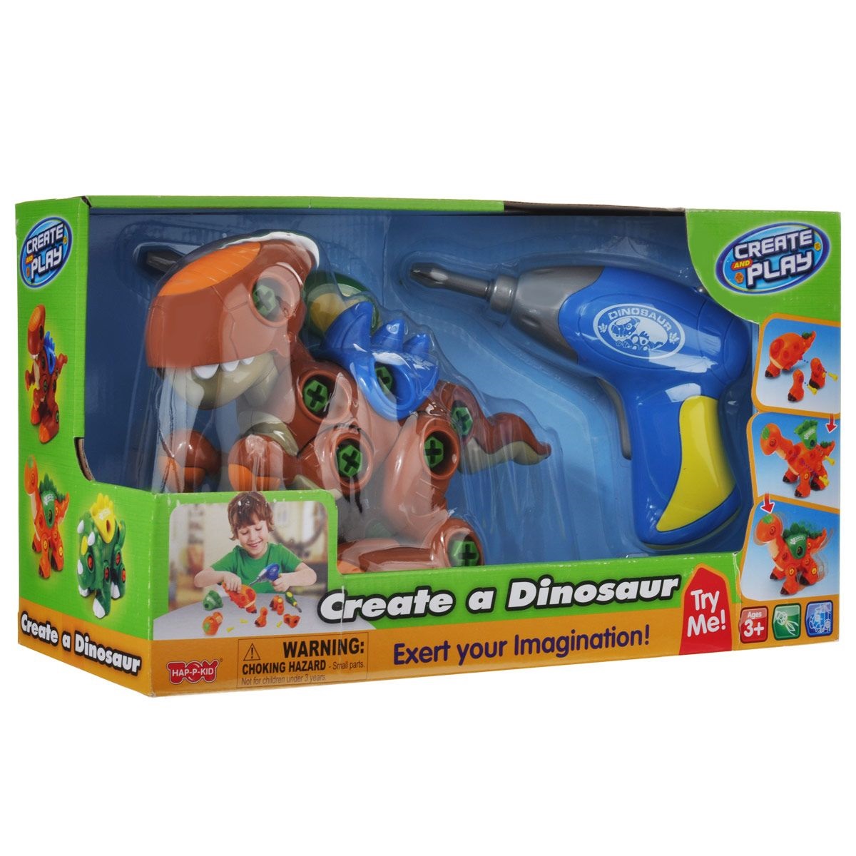 Детский конструктор - Динозавр с шуруповертом   