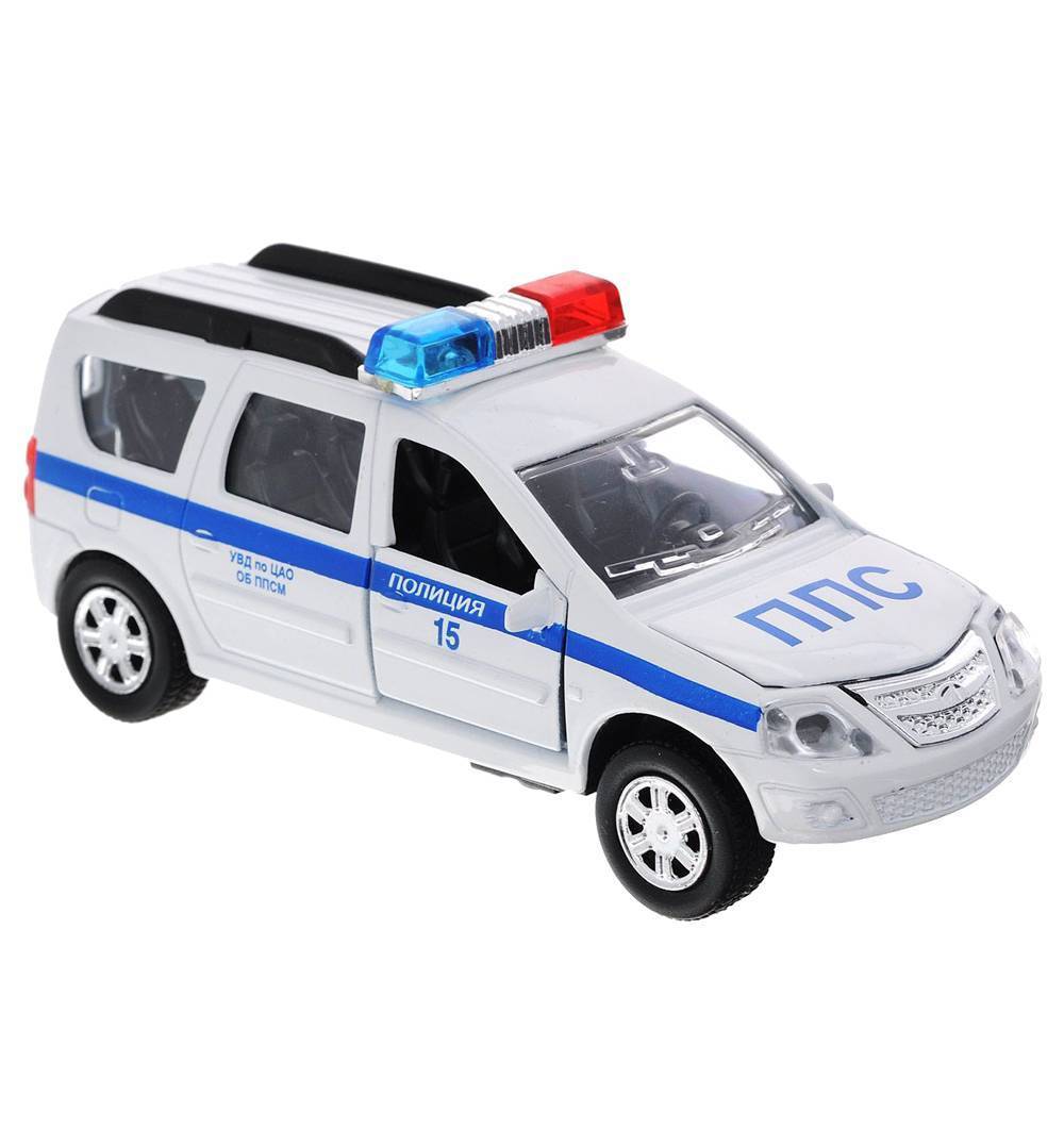

Инерционная металлическая машина Lada Largus - Полиция, свет, звук 1:43