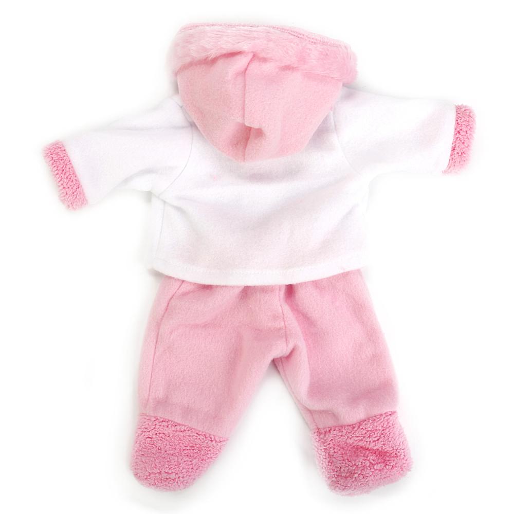Одежда для кукол Карапуз™ 40-42 см - Теплые розовые штаны и белая кофта  