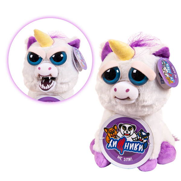 

Мягкая игрушка Feisty Pets - Единорог из серии – Хищники, 20 см