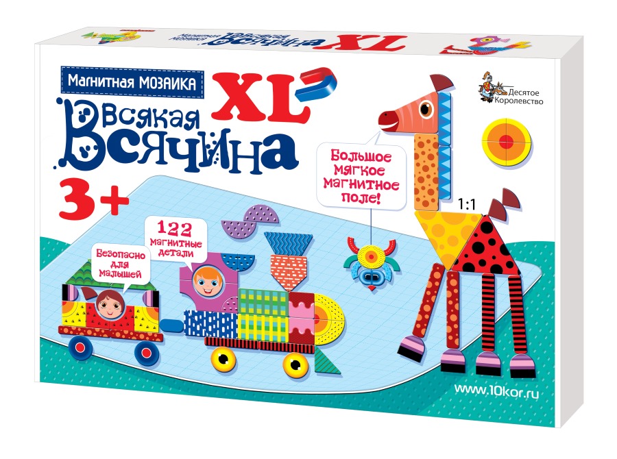 

Развивающая магнитная игра - Мозаика. Всякая всячина XL, 122 детали