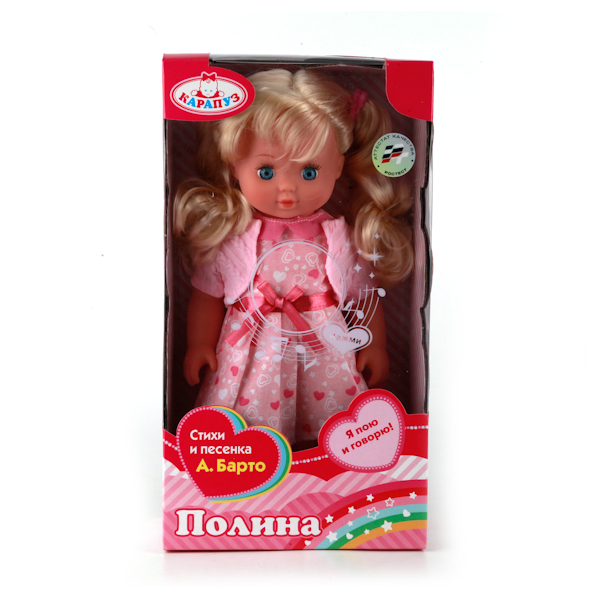 Интерактивная кукла Полина, 25 см, озвученная, стихи и песни А. Барто  