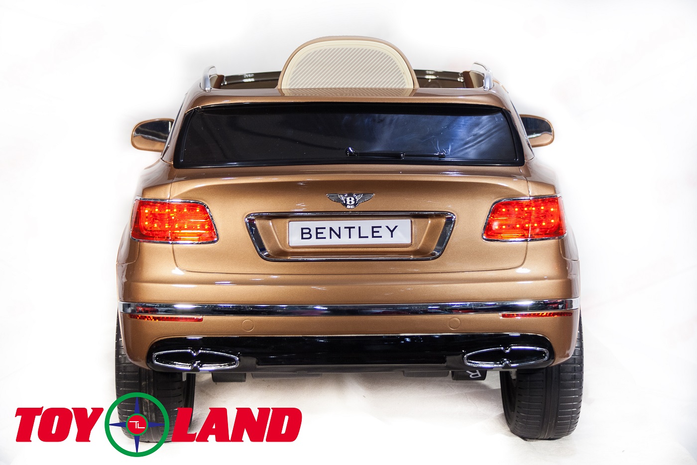 Детский электромобиль Bentley Bentayga бронзового цвета, свет и звук  