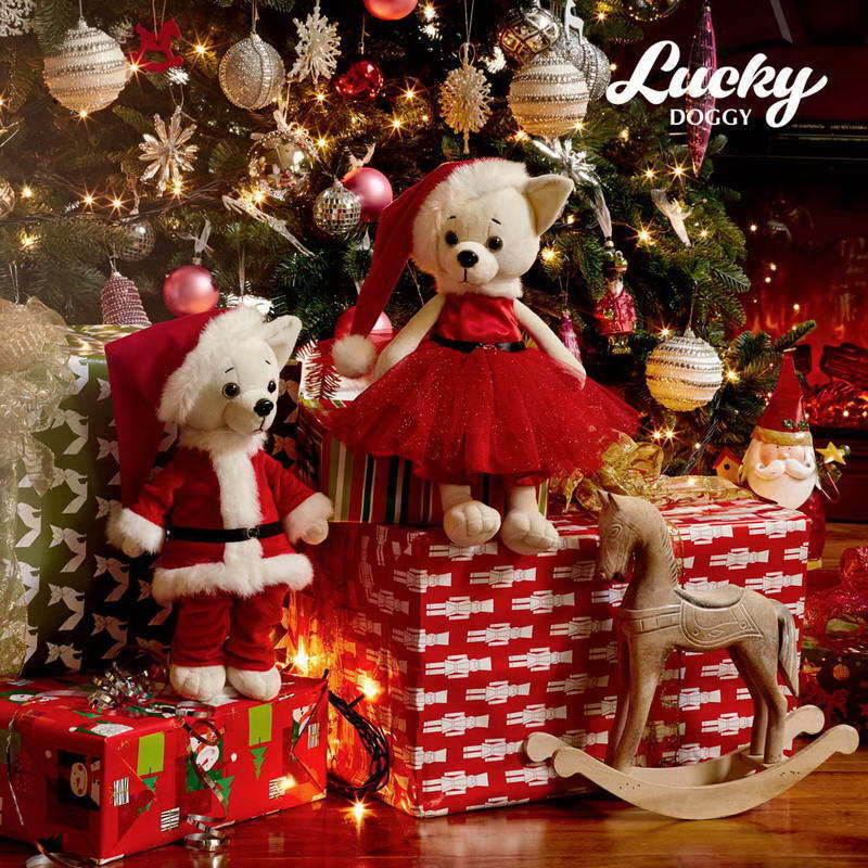 Мягкая игрушка - Собачка Lucky Lili: Рождество из серии Lucky Doggy  