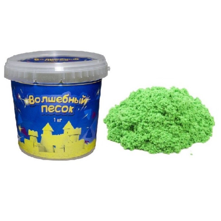 

Волшебный песок с формочкой, 1 кг., цвет – зеленый