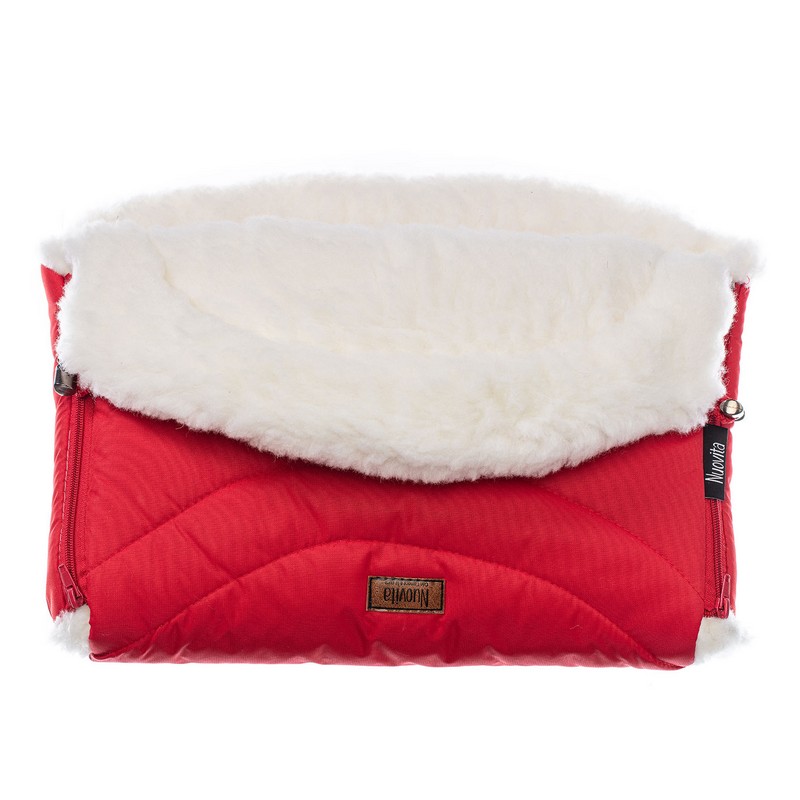 

Муфта меховая для коляски Nuovita Tundra Bianco Rosso/Красный