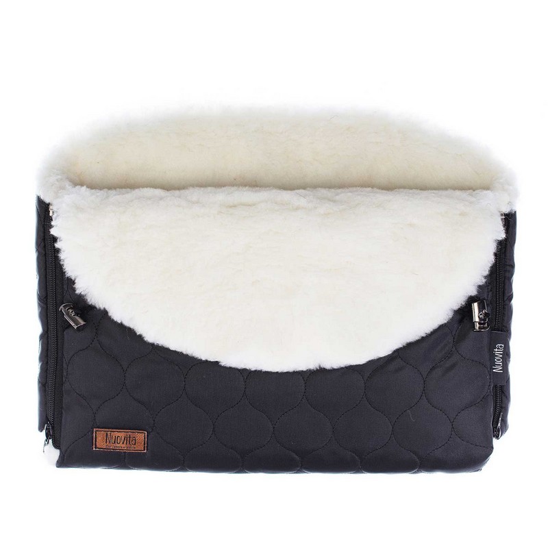 

Муфта меховая для коляски Nuovita Polare Bianco Nero/Черный
