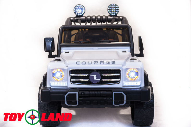 Электромобиль – Land Rover DK-F008, белый, свет и звук  