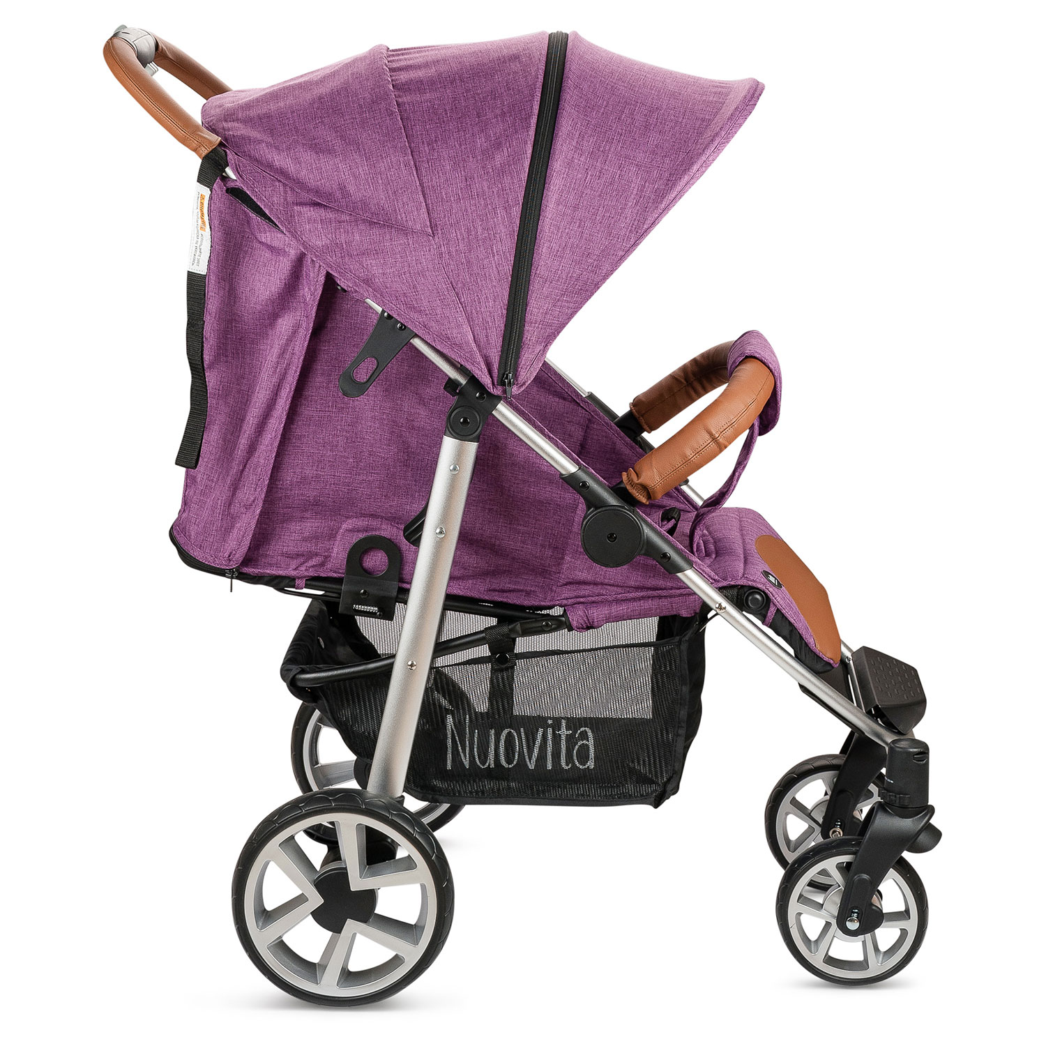 Прогулочная коляска Nuovita Corso, цвет фиолетовый, шасси черное  